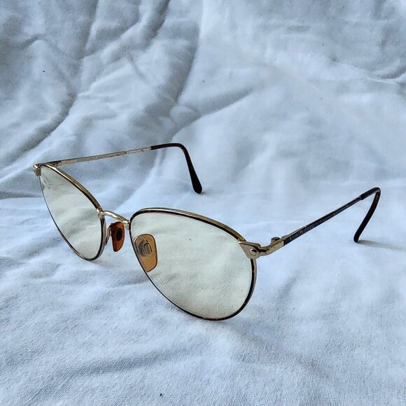 Giorgio Armani Eyeglasses Frame Only Brown Gold Round Italy 217 759 54-17-135 - Picture 4 of 10